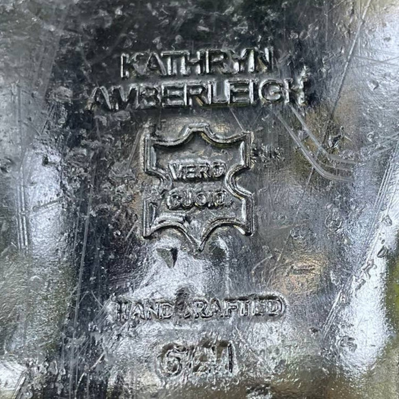 Kathryn Amberleigh Womens Leather Knee-High Cross-Strap Sandals Size 6.5 Black - Picture 9 of 10